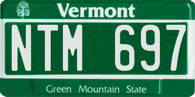 VT license plate NTM697