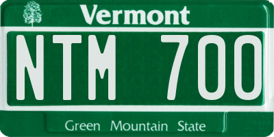 VT license plate NTM700