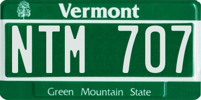 VT license plate NTM707