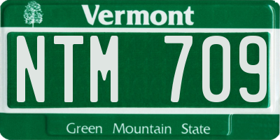 VT license plate NTM709