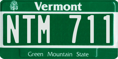 VT license plate NTM711