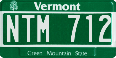 VT license plate NTM712