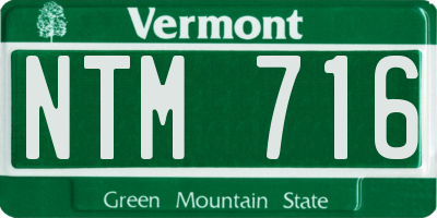 VT license plate NTM716