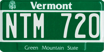 VT license plate NTM720