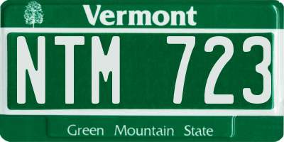 VT license plate NTM723