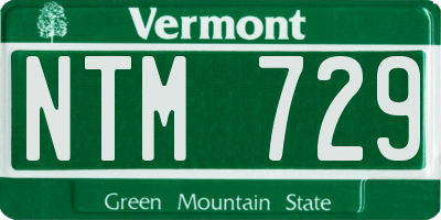 VT license plate NTM729