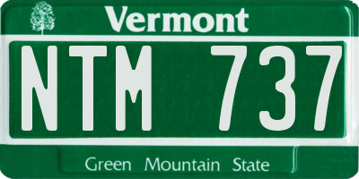 VT license plate NTM737