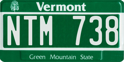 VT license plate NTM738