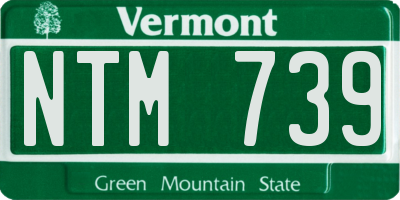 VT license plate NTM739