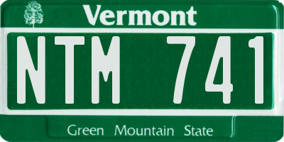 VT license plate NTM741