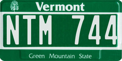 VT license plate NTM744