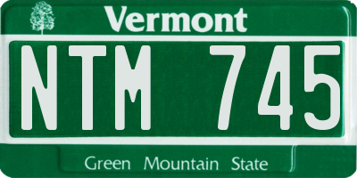VT license plate NTM745