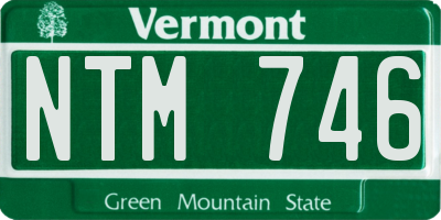 VT license plate NTM746