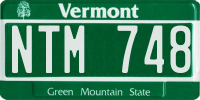 VT license plate NTM748