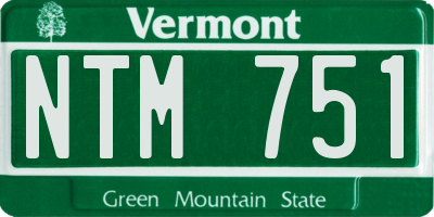 VT license plate NTM751