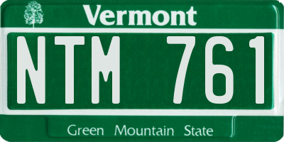 VT license plate NTM761