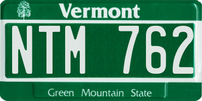 VT license plate NTM762