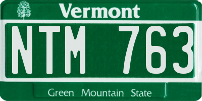 VT license plate NTM763