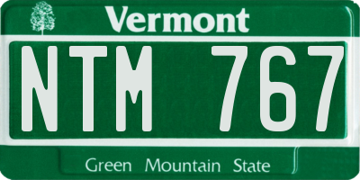 VT license plate NTM767