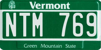 VT license plate NTM769