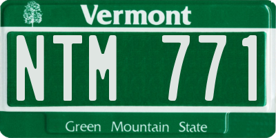 VT license plate NTM771