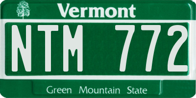 VT license plate NTM772