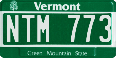 VT license plate NTM773