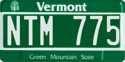 VT license plate NTM775