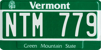 VT license plate NTM779