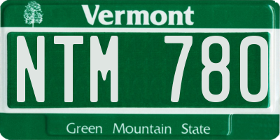 VT license plate NTM780