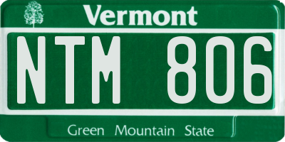 VT license plate NTM806