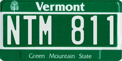 VT license plate NTM811