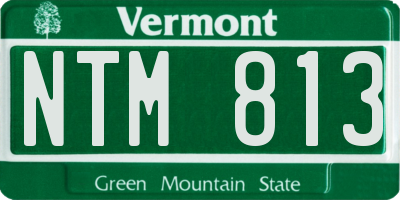 VT license plate NTM813