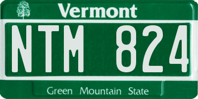 VT license plate NTM824