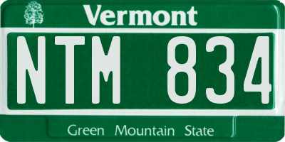VT license plate NTM834