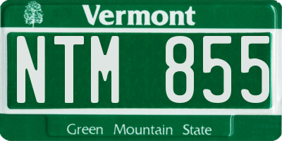 VT license plate NTM855
