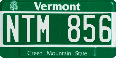 VT license plate NTM856