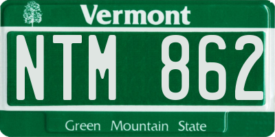 VT license plate NTM862
