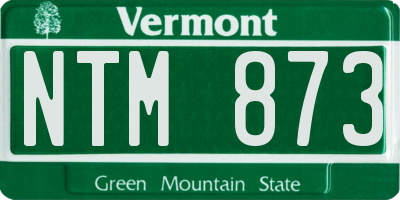 VT license plate NTM873