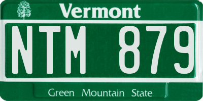 VT license plate NTM879