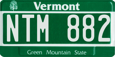 VT license plate NTM882