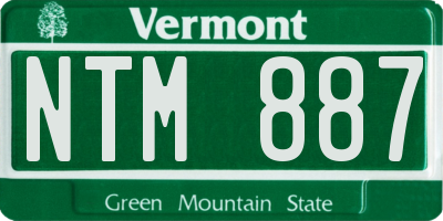 VT license plate NTM887
