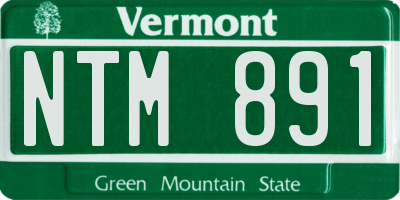 VT license plate NTM891