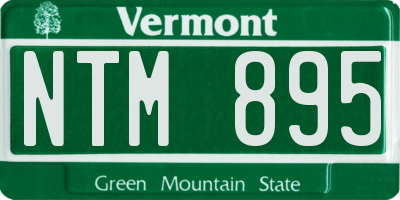 VT license plate NTM895