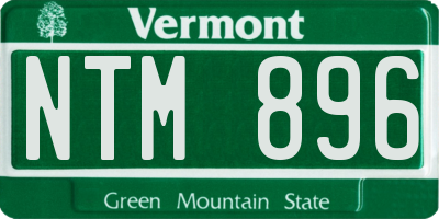 VT license plate NTM896
