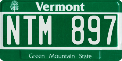 VT license plate NTM897