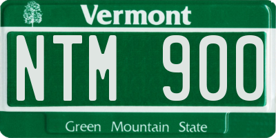 VT license plate NTM900