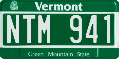 VT license plate NTM941