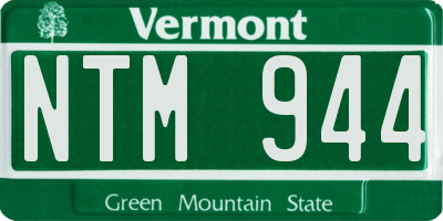 VT license plate NTM944