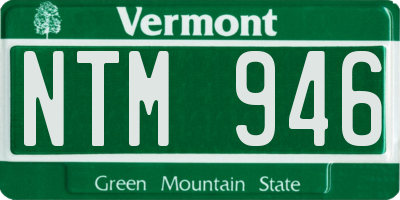 VT license plate NTM946